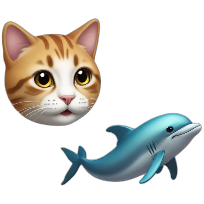 cat+dolphine emoji