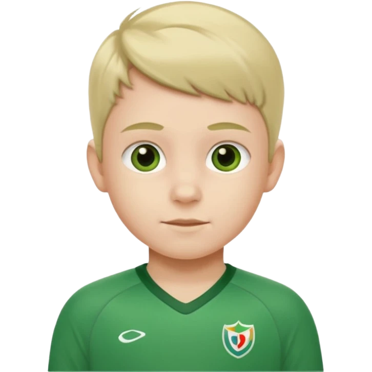 child with green jersey emoji