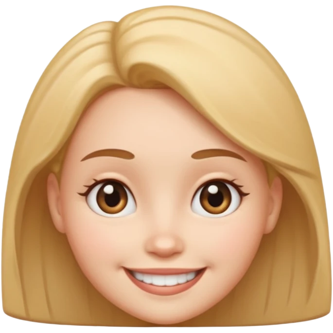 very big head and small body proportion female cartoon emoji