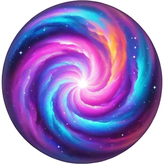 galaxy nebula orb, glowing, vibrant colors emoji