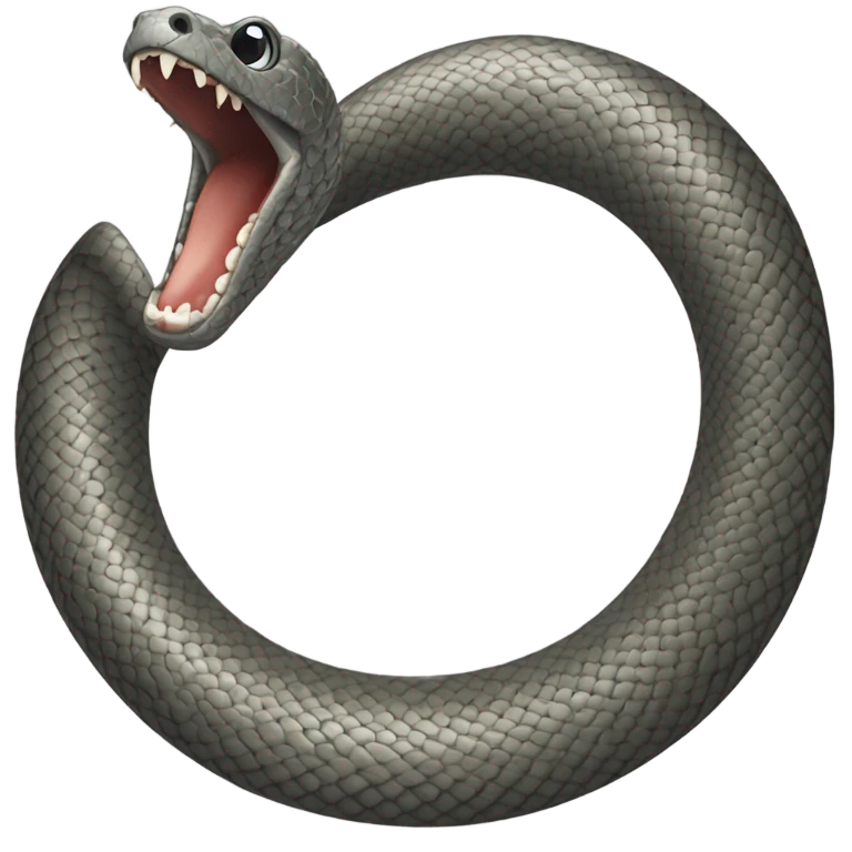 ouroboros snake eating its own tail emoji