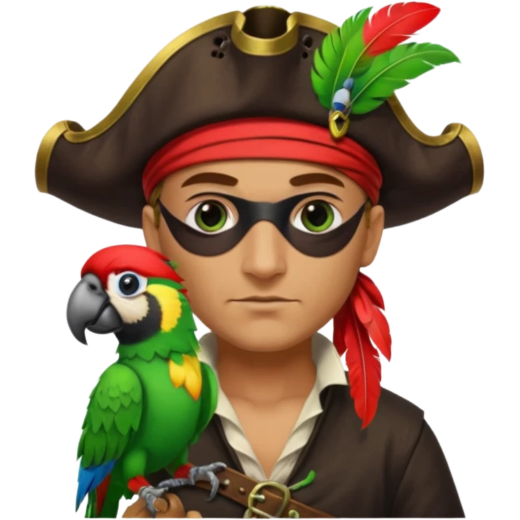 pirate and parrot emoji