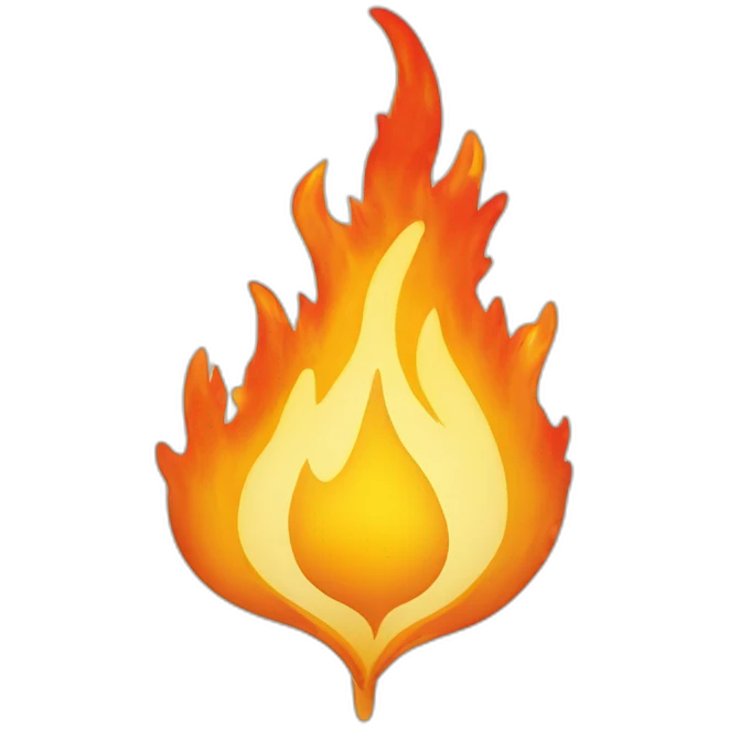 Cœur en flamme  emoji