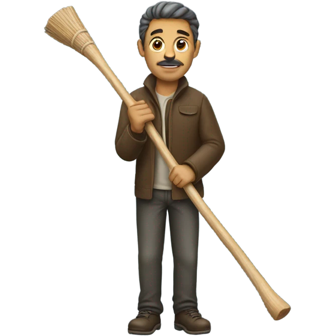 Man with a stick emoji