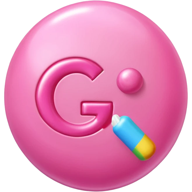 pink google word emoji