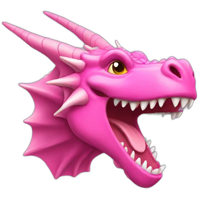 pink dragon head love emoji