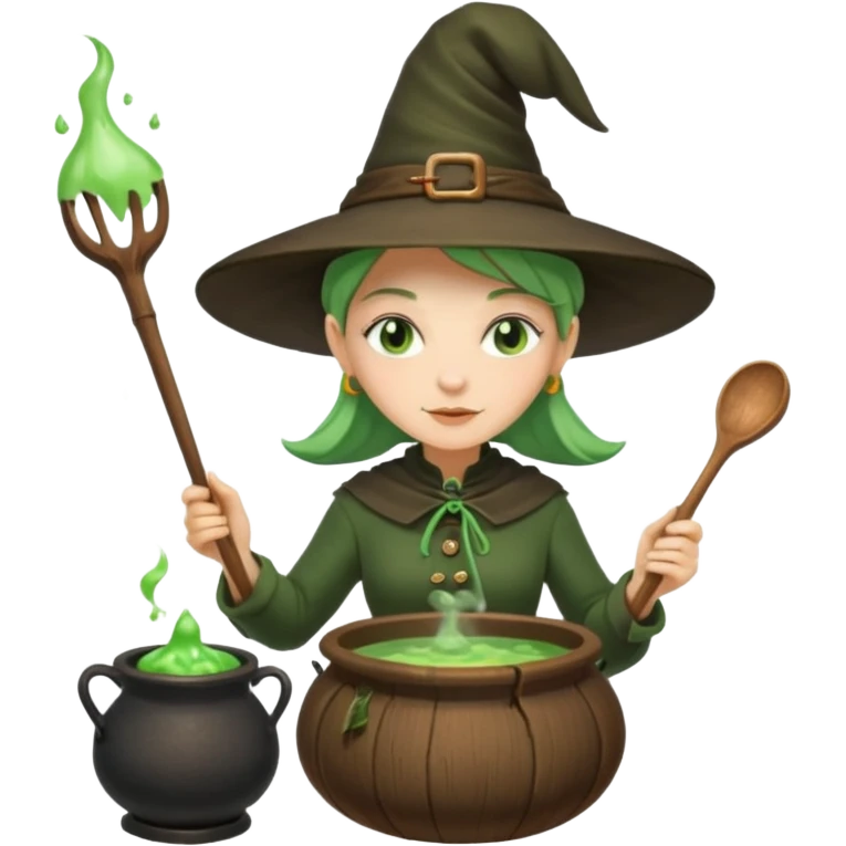 green witch cooking potion emoji