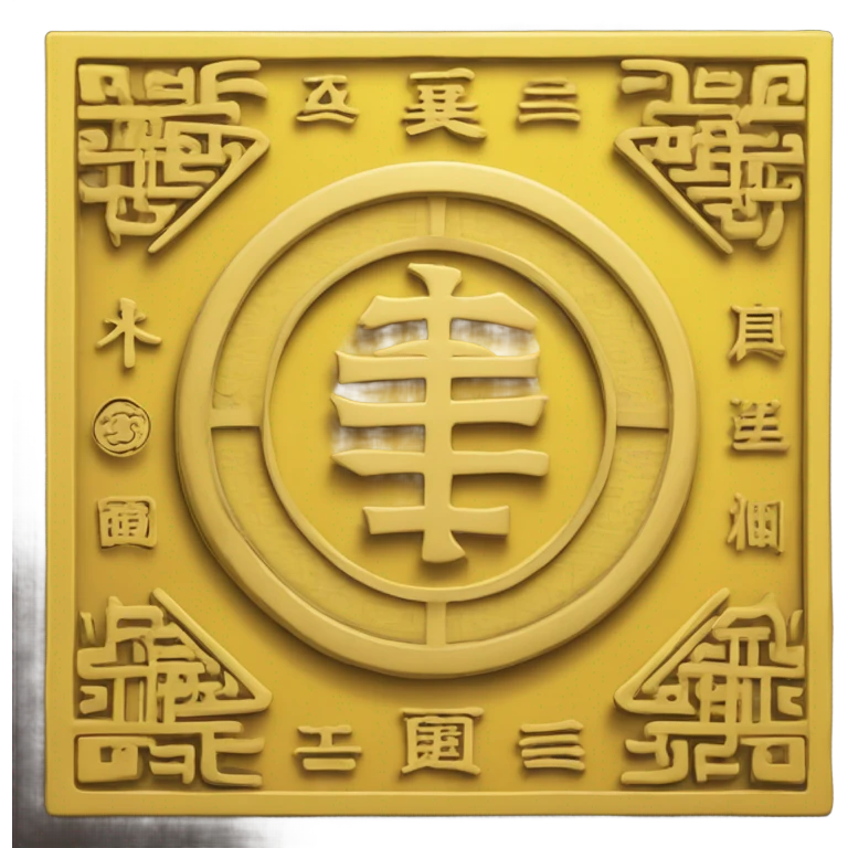 Yellow talisman paper chinese emoji