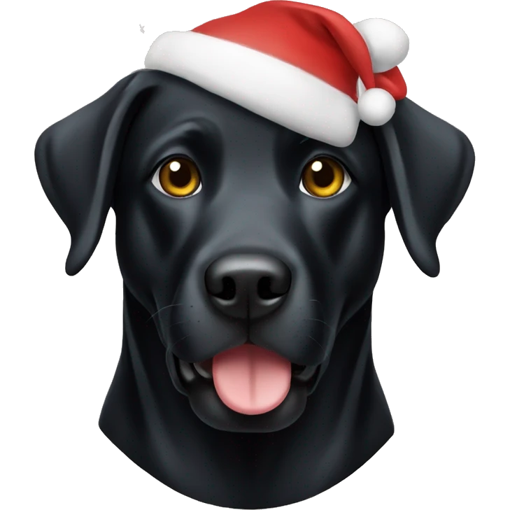 Black lab Christmas  emoji
