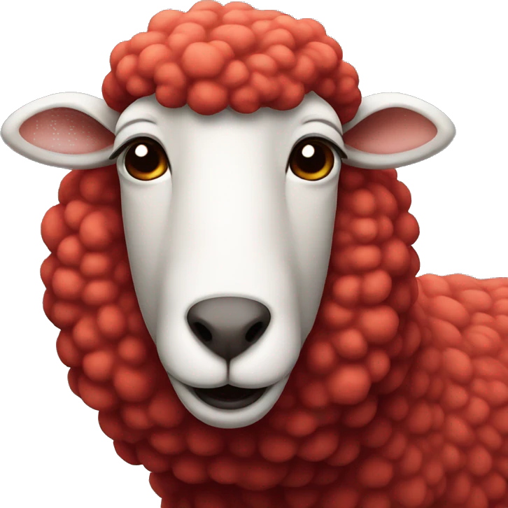 red sheep emoji