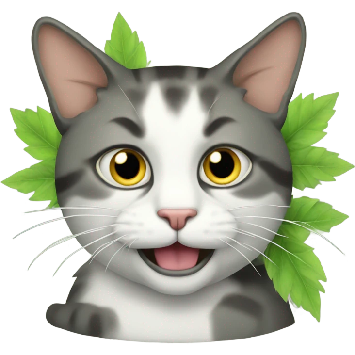 Weed cat emoji