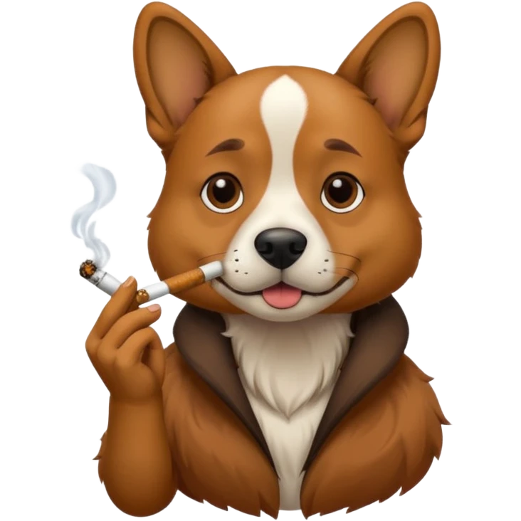 Dog smoking a blunt  emoji