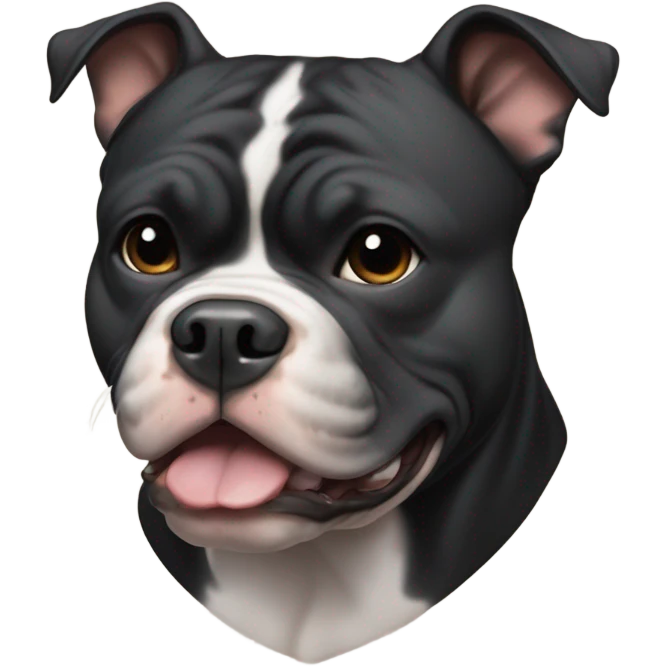 99% Black American Bully front  emoji