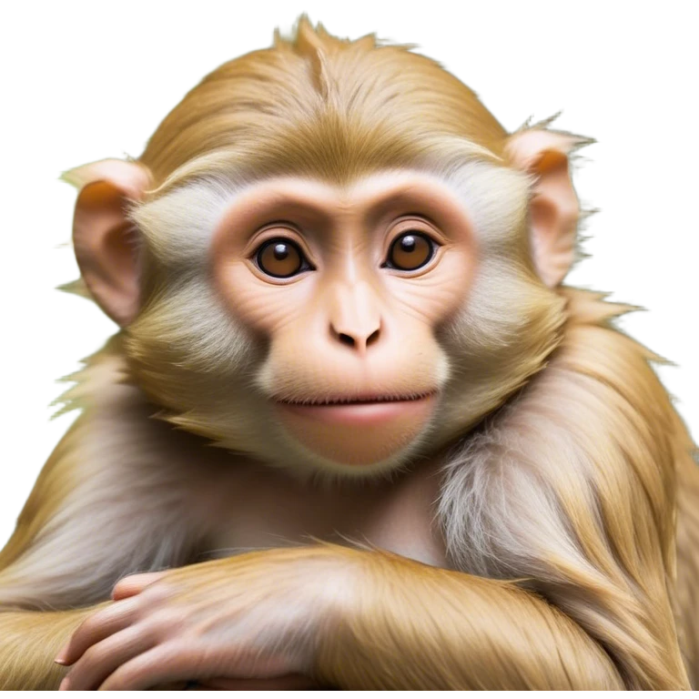 Beautiful and Majestic Cheeky Macaque Portrait Emoji, Head resting in a relaxed, contented smirk with eyes half-closed in a dreamy, playful slumber, showcasing soft, gently ruffled fur and a compact, agile build, Simplified yet exquisitely endearing features, highly detailed, glowing with a soft, radiant light, high shine, serene yet mischievous, stylized with an air of refined playful charm, soft glowing outline, capturing the essence of a beautiful and majestic macaque that embodies both cheeky humor and gentle elegance! emoji