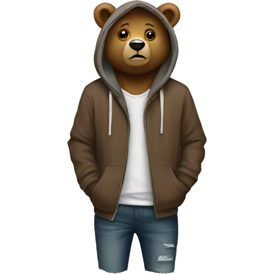 bear in a hoodie emoji