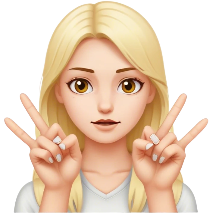 girly middle fingers emoji
