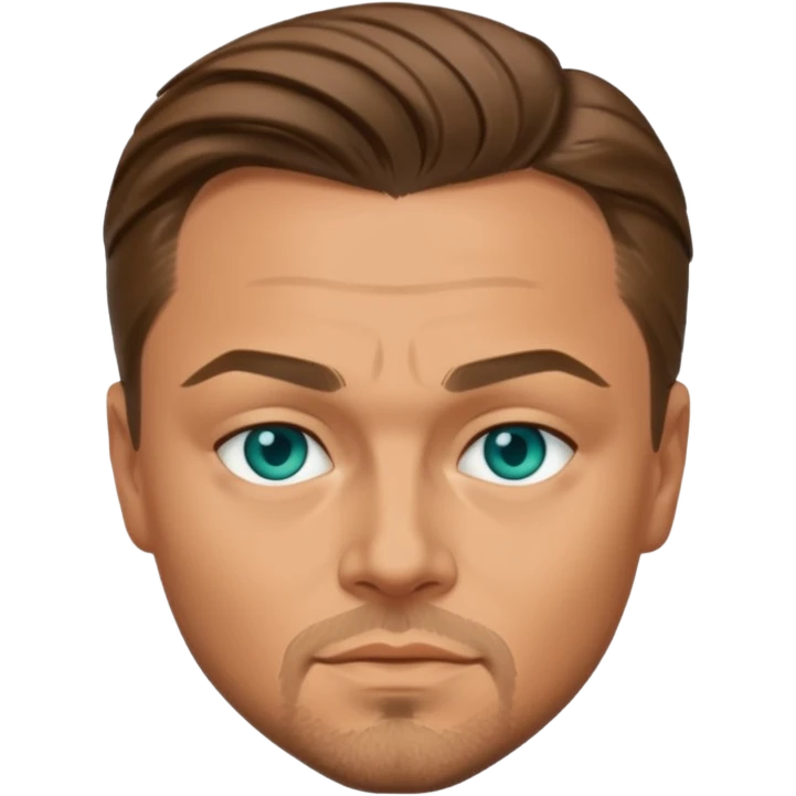 Leonardo DiCaprio with teal eyes emoji