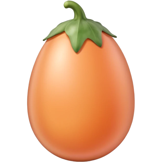Egg plant in peach emoji