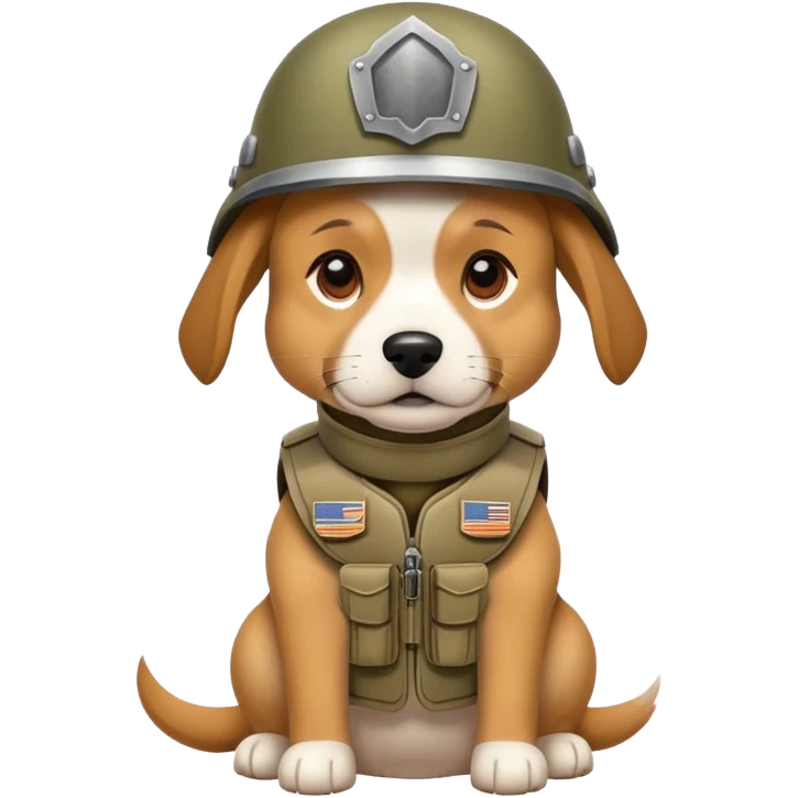 A dog ready for war emoji