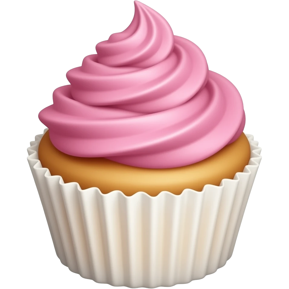 Cupcake with pink icing emoji