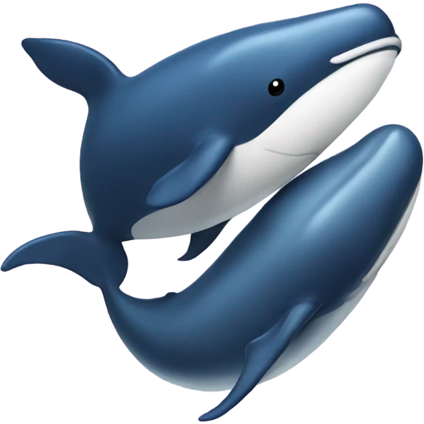 Kissing whale emoji