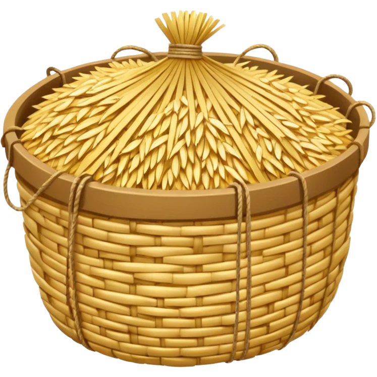 bundle of rice straw, simple, clear, no text emoji