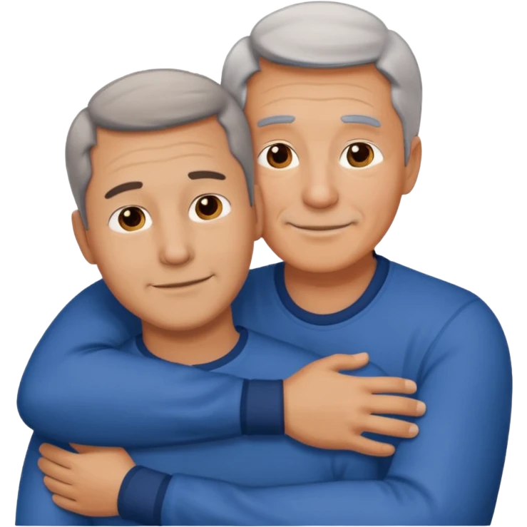 father-in-law and son-in-law hugging emoji