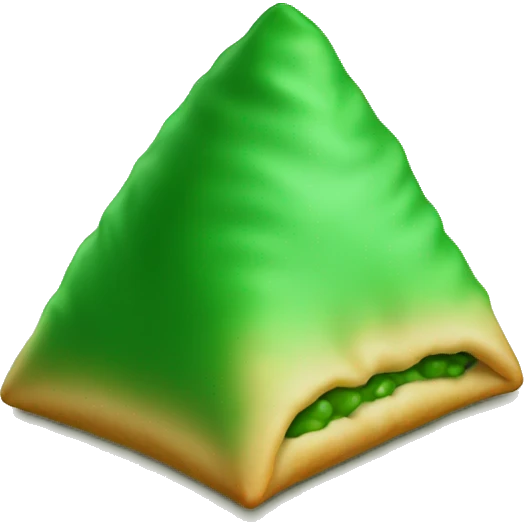 A green samosa emoji