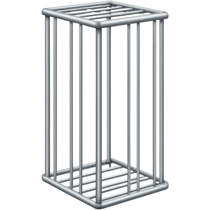 simple cage thin bars straight square emoji