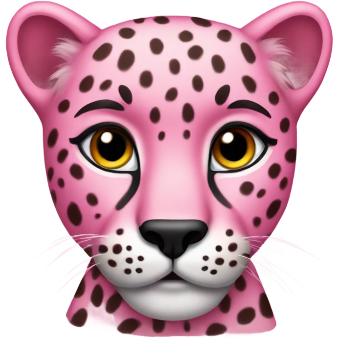 Cheetah but pink emoji