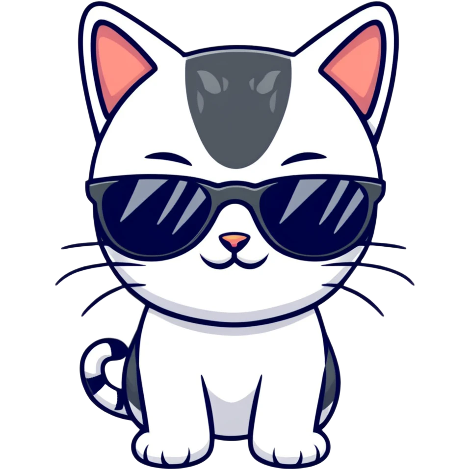 Cat with sunglasses emoji