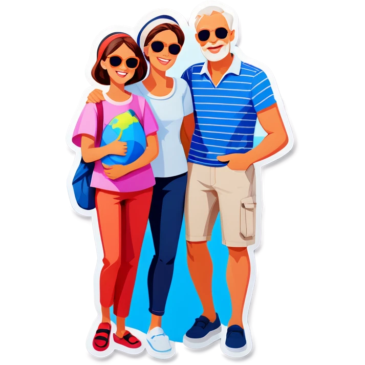 Family on Europe vacation emoji