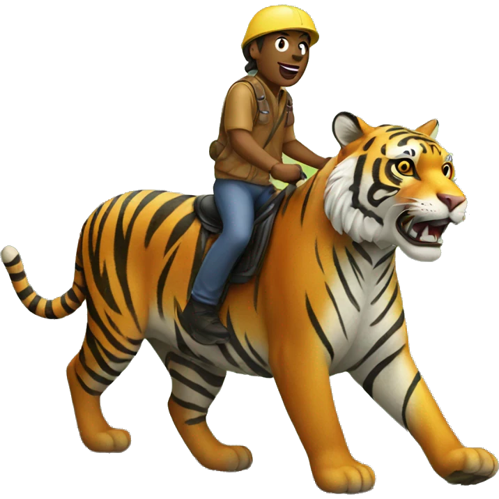 person riding a tiger emoji