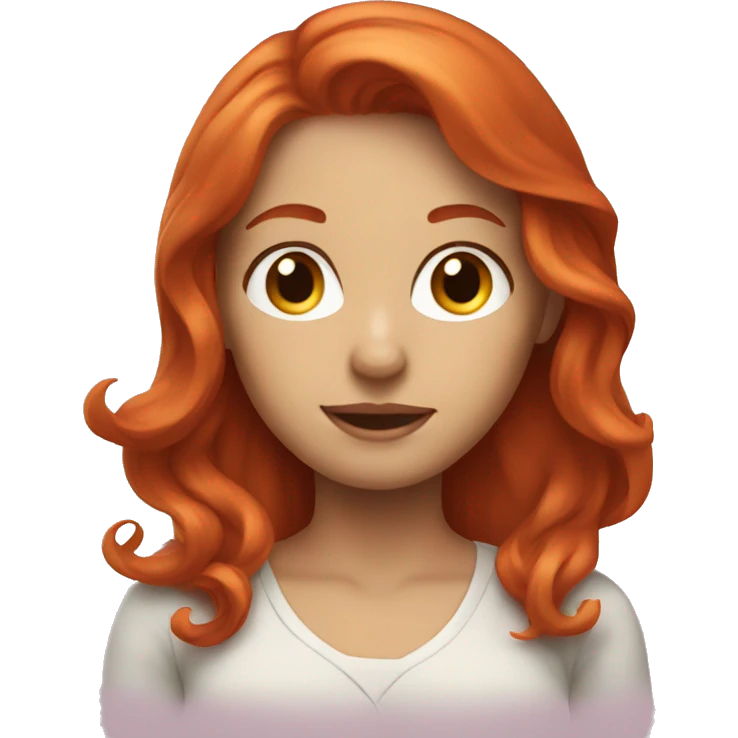 Redhead woman clean girl emoji