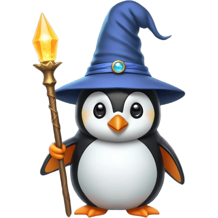 Penguin Wizard emoji
