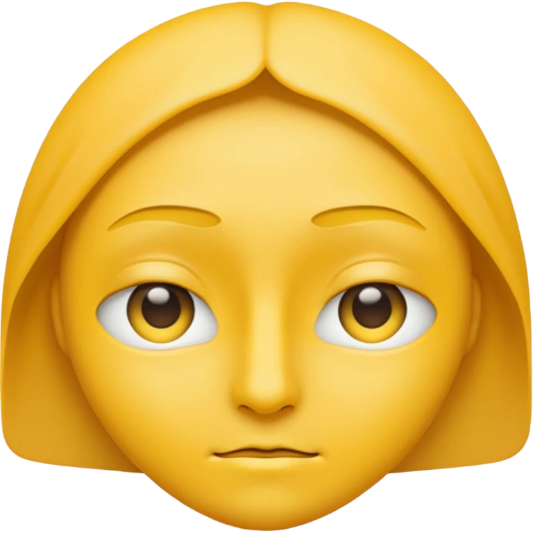 Generate me a blank face emoji with the upper eyelid half closed make it the original yellow emoji remove the nose emoji