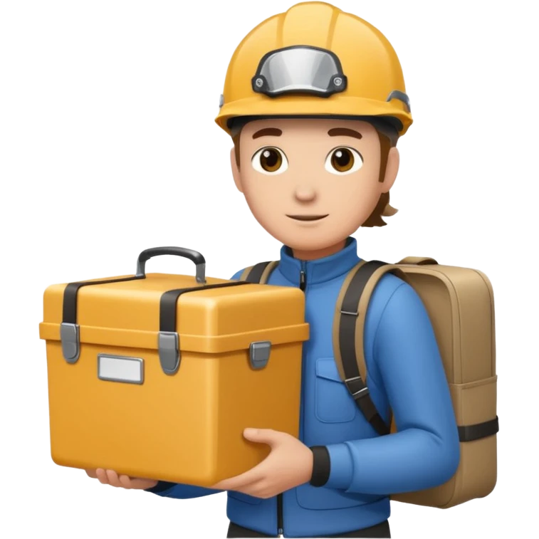 Bike courier with messenger box emoji