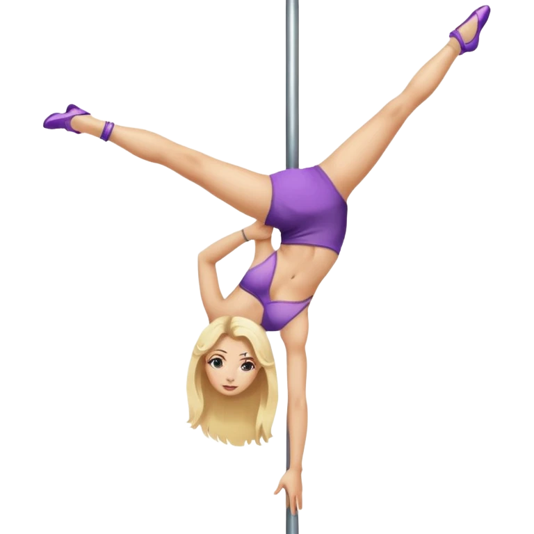 Blonde pole dances emoji