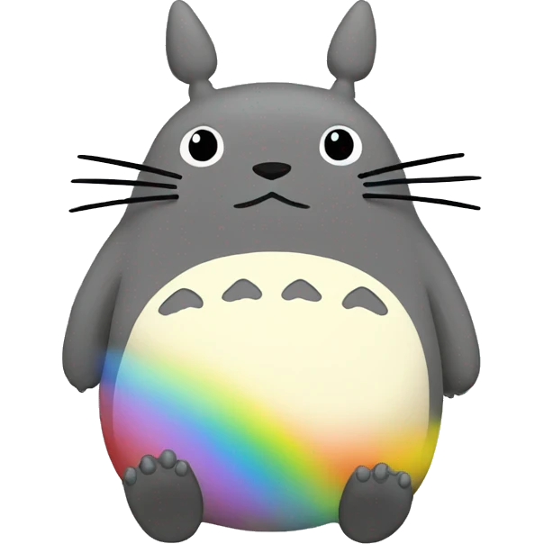totoro rainbow emoji