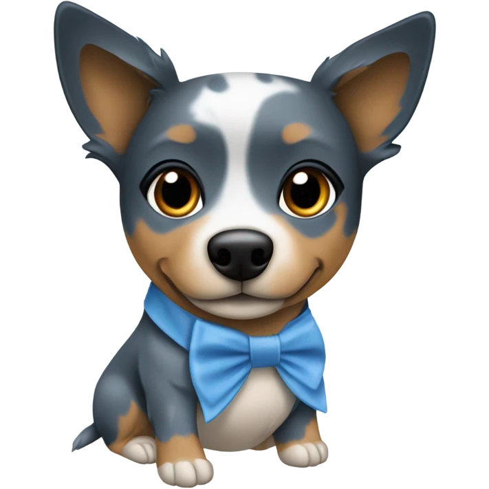 blue heeler wearing blue heels emoji