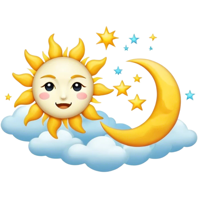 Sun and moon emoji