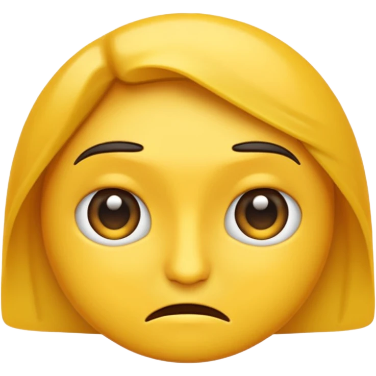 Un emoji jaune avec les sourcil froncer  emoji
