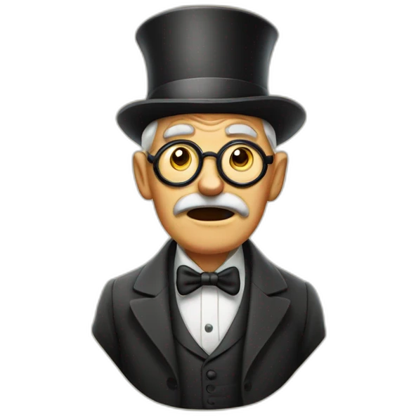 surprised old guy with a monocle emoji
