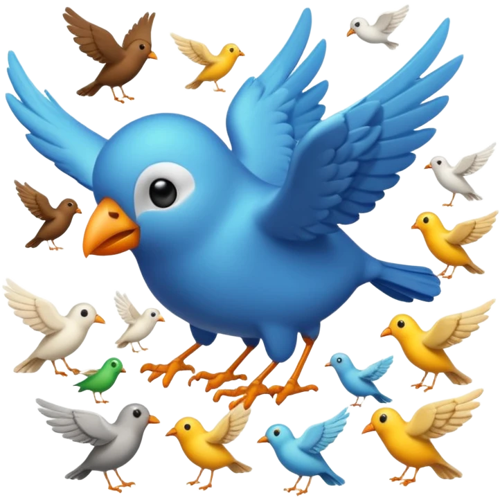 Oiseau qui fais caca sur les personne en volant  emoji