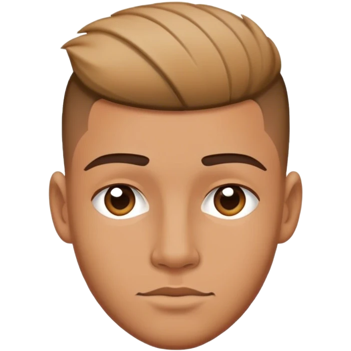 Guy with a low taper fade emoji