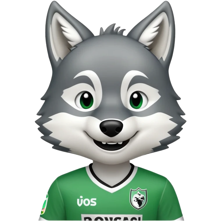 Wolf trägt ein Gladbach Trikot  emoji