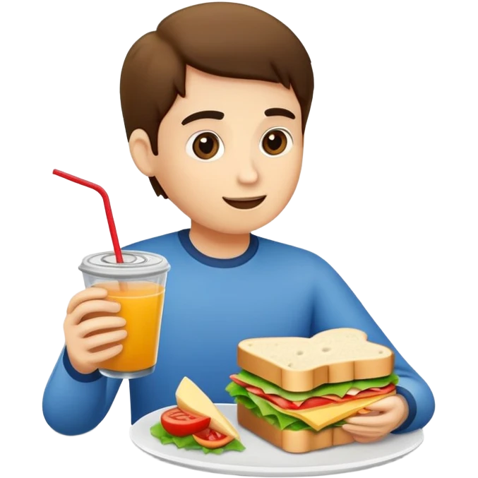 Eating lunch  emoji