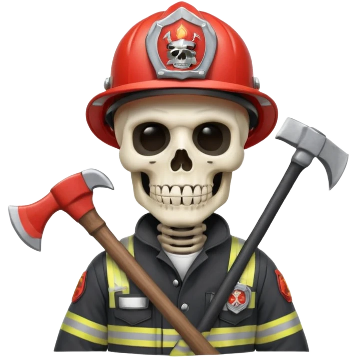 skeleton firefigjhter emoji