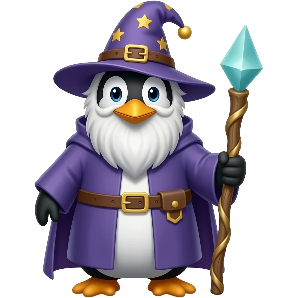 Penguin Wizard emoji