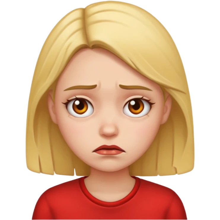 a girl is sad and mad emoji